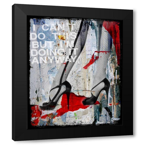 Heels and Legs IV Black Modern Wood Framed Art Print with Double Matting by Baker, Micha
