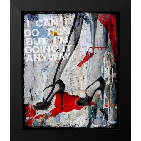 Heels and Legs IV Black Modern Wood Framed Art Print by Baker, Micha