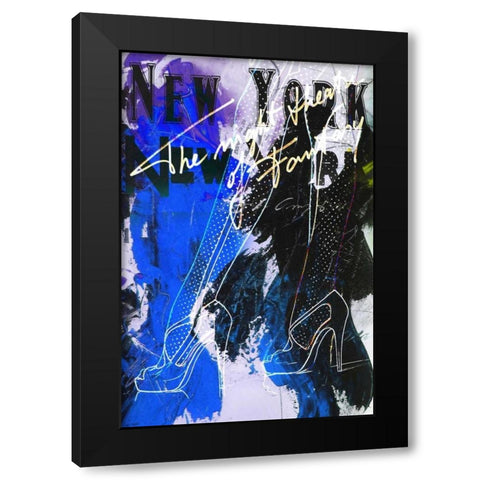 Heels and Legs V Black Modern Wood Framed Art Print by Baker, Micha