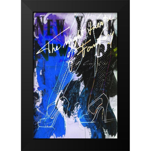 Heels and Legs V Black Modern Wood Framed Art Print by Baker, Micha