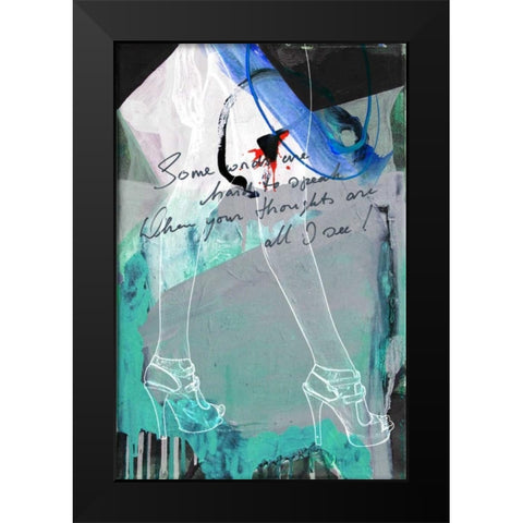 Lady Legs I Black Modern Wood Framed Art Print by Baker, Micha