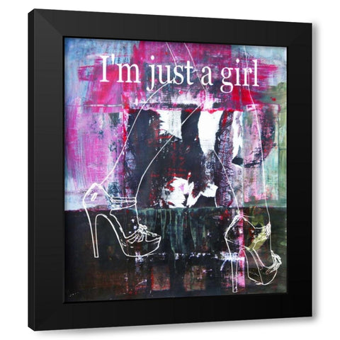 Lady Leg II Black Modern Wood Framed Art Print with Double Matting by Baker, Micha