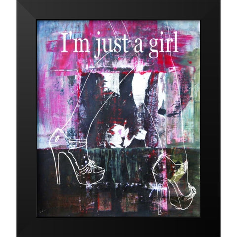 Lady Leg II Black Modern Wood Framed Art Print by Baker, Micha