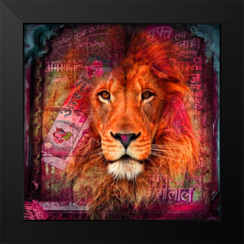 Lion I  Black Modern Wood Framed Art Print by de Haas, Mascha
