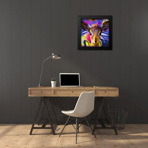 Bambi Black Modern Wood Framed Art Print by de Haas, Mascha