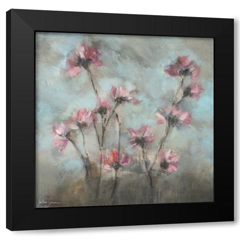 Pink Flowers I Black Modern Wood Framed Art Print by Simonis, Julia