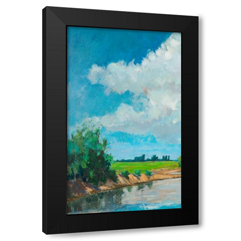 Lakeview I Black Modern Wood Framed Art Print with Double Matting by Vierhout, Pieter