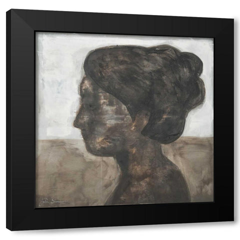 Moria Black Modern Wood Framed Art Print with Double Matting by Simonis, Julia