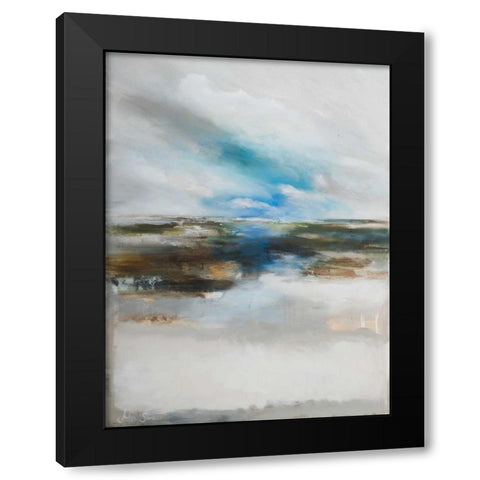 Never ending II Black Modern Wood Framed Art Print with Double Matting by Simonis, Julia