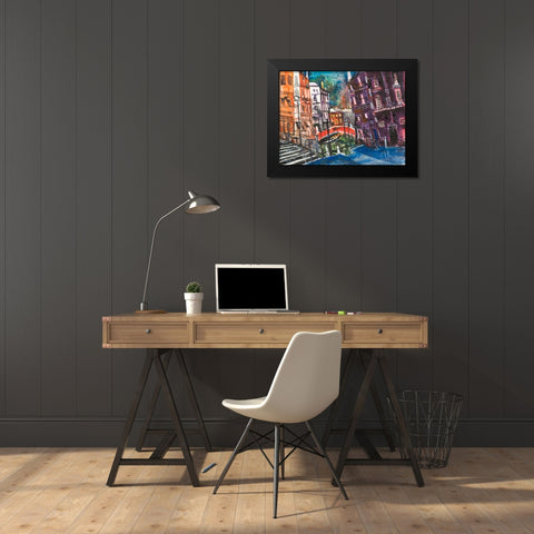 Venice Black Modern Wood Framed Art Print by Mattern, Andreas