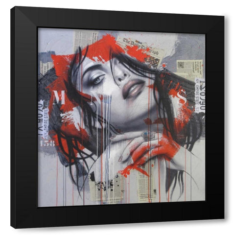 Morning sound Black Modern Wood Framed Art Print with Double Matting by Bakker, Jochem