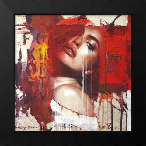 Need to know Black Modern Wood Framed Art Print by Bakker, Jochem