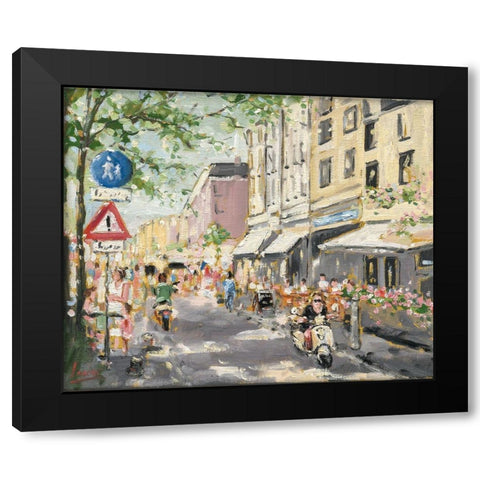 City scene I Black Modern Wood Framed Art Print with Double Matting by Laceur, Nicole