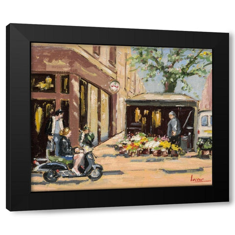 City scene II Black Modern Wood Framed Art Print with Double Matting by Laceur, Nicole