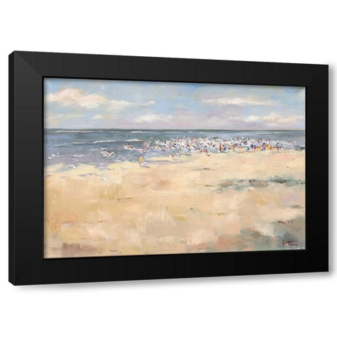 Beach time Black Modern Wood Framed Art Print by Laceur, Nicole