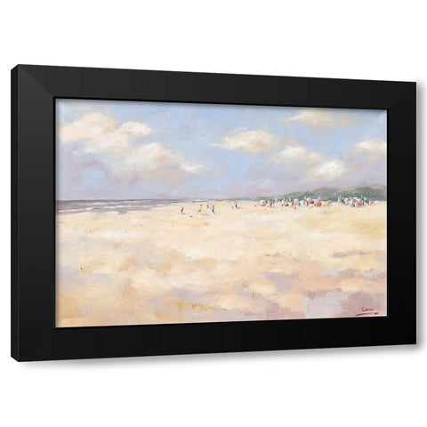 Beach Summer Black Modern Wood Framed Art Print by Laceur, Nicole