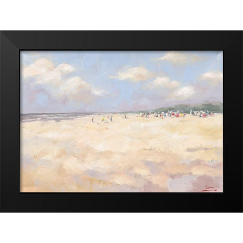 Beach Summer Black Modern Wood Framed Art Print by Laceur, Nicole