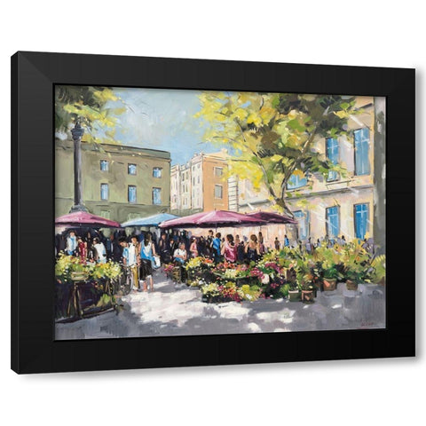 Market time Black Modern Wood Framed Art Print with Double Matting by Laceur, Nicole
