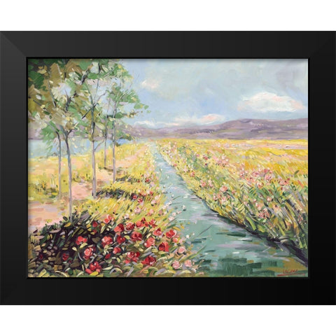 Fields Black Modern Wood Framed Art Print by Laceur, Nicole