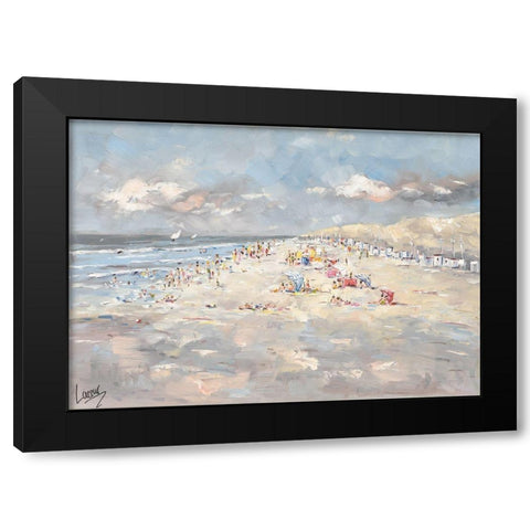Beach in Europe Black Modern Wood Framed Art Print by Laceur, Nicole