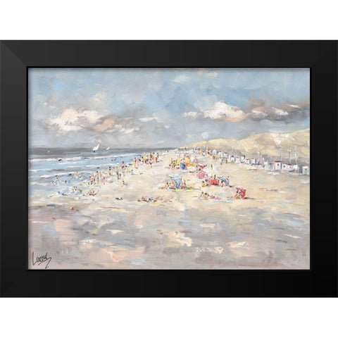 Beach in Europe Black Modern Wood Framed Art Print by Laceur, Nicole