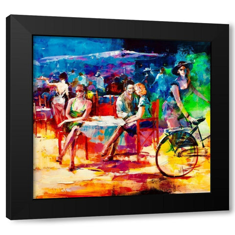 Enjoy the summer Black Modern Wood Framed Art Print with Double Matting by Haenraets, Willem