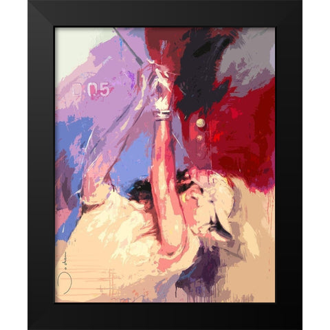 Golf Bogey Black Modern Wood Framed Art Print by Bakker, Jochem