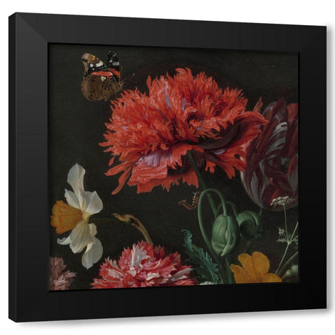 Classic Floral I Black Modern Wood Framed Art Print by Heem, JD