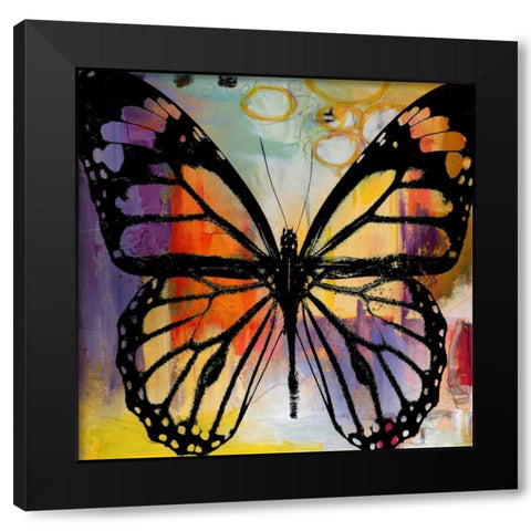 Butterfly III Black Modern Wood Framed Art Print by Baker, Micha