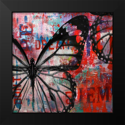 Butterfly IV Black Modern Wood Framed Art Print by Baker, Micha