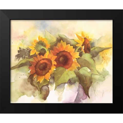 Flower composition IV Black Modern Wood Framed Art Print by Heigl, Franz