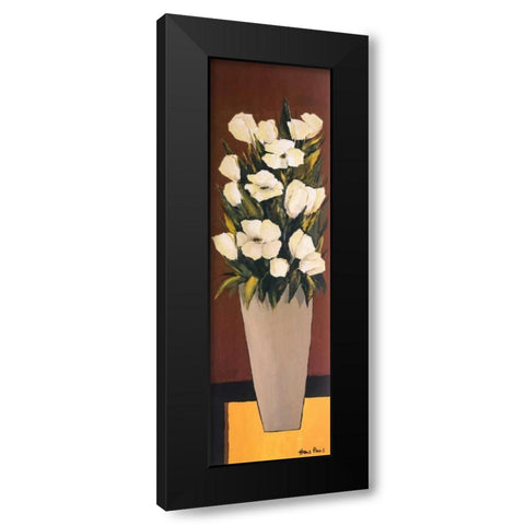 Grey Vase  Black Modern Wood Framed Art Print by Paus, Hans