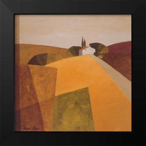 Country road IV Black Modern Wood Framed Art Print by Paus, Hans