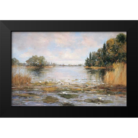 Aan de Waterkant III Black Modern Wood Framed Art Print by De Haan, Rob