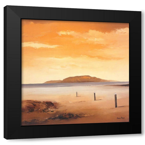 Quiet Sands II Black Modern Wood Framed Art Print with Double Matting by Paus, Hans