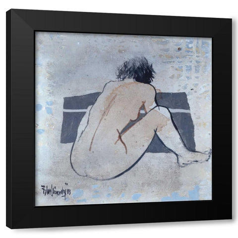 Studies from the nude I Black Modern Wood Framed Art Print by Vriesendorp, Heleen