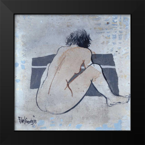 Studies from the nude I Black Modern Wood Framed Art Print by Vriesendorp, Heleen