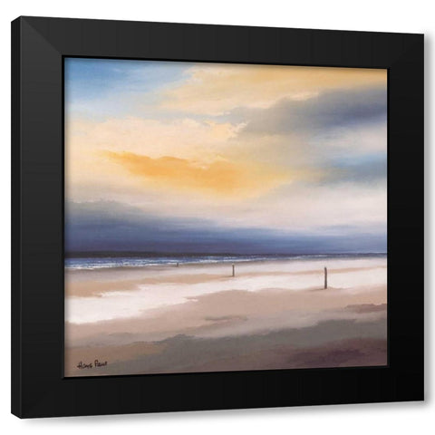 Endless II Black Modern Wood Framed Art Print with Double Matting by Paus, Hans