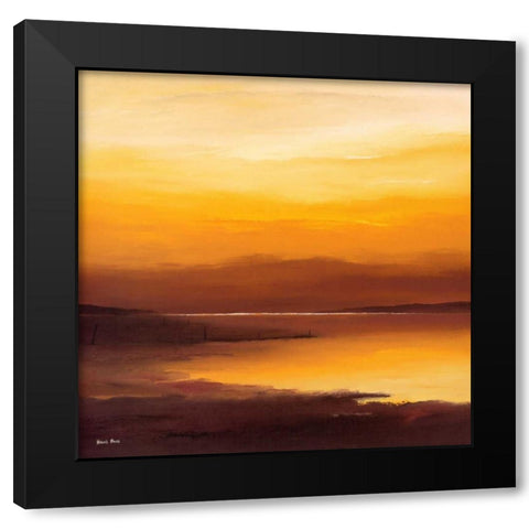 Evening sky I Black Modern Wood Framed Art Print by Paus, Hans