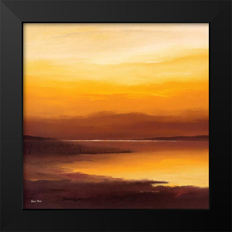 Evening sky I Black Modern Wood Framed Art Print by Paus, Hans