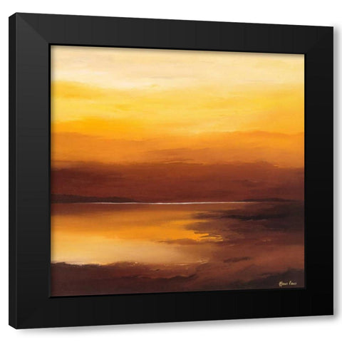 Evening sky II Black Modern Wood Framed Art Print by Paus, Hans