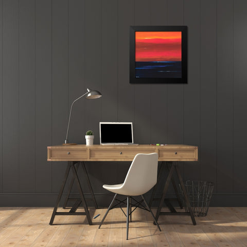 Afterglow I Black Modern Wood Framed Art Print by Paus, Hans