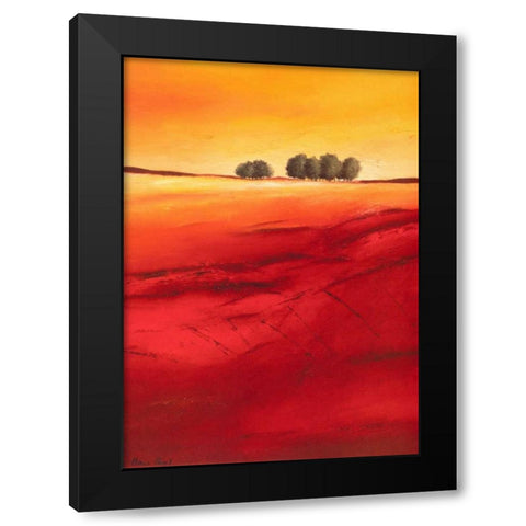 Tree Timberline II Black Modern Wood Framed Art Print by Paus, Hans