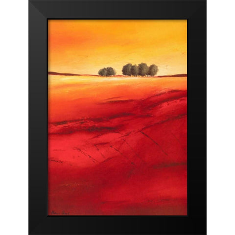 Tree Timberline II Black Modern Wood Framed Art Print by Paus, Hans