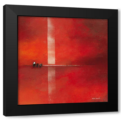 Deep red II Black Modern Wood Framed Art Print by Schrooten, Andre