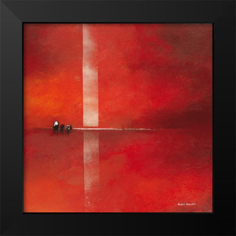 Deep red II Black Modern Wood Framed Art Print by Schrooten, Andre