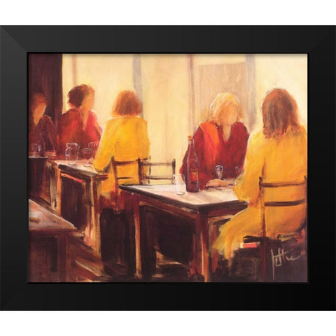 A good conversation II Black Modern Wood Framed Art Print by Roseboom, Jettie