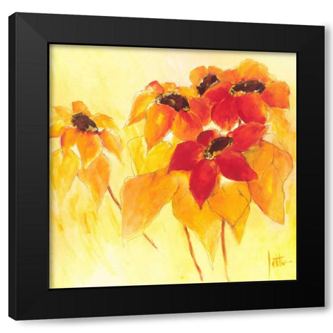 Sunshiny I Black Modern Wood Framed Art Print with Double Matting by Roseboom, Jettie
