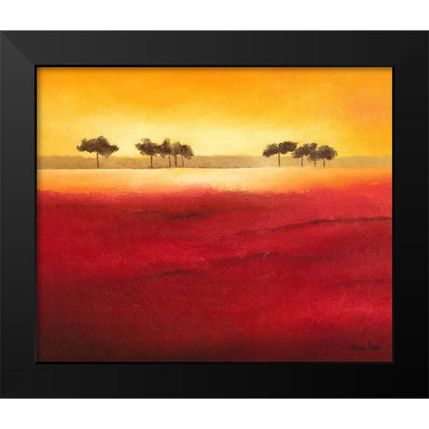 Tree Timberline III Black Modern Wood Framed Art Print by Paus, Hans