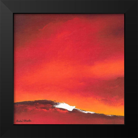 Waving line I Black Modern Wood Framed Art Print by Schrooten, Andre